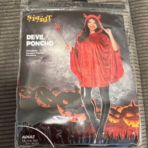 Spirit Red Devil Poncho Costume